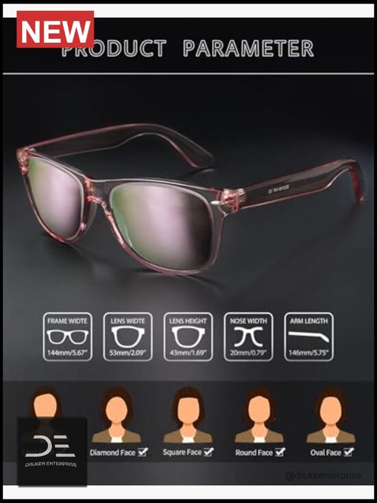 Square Polarized UV400 Protection Sunglasses for Men Women Trendy Designer Style main image 6